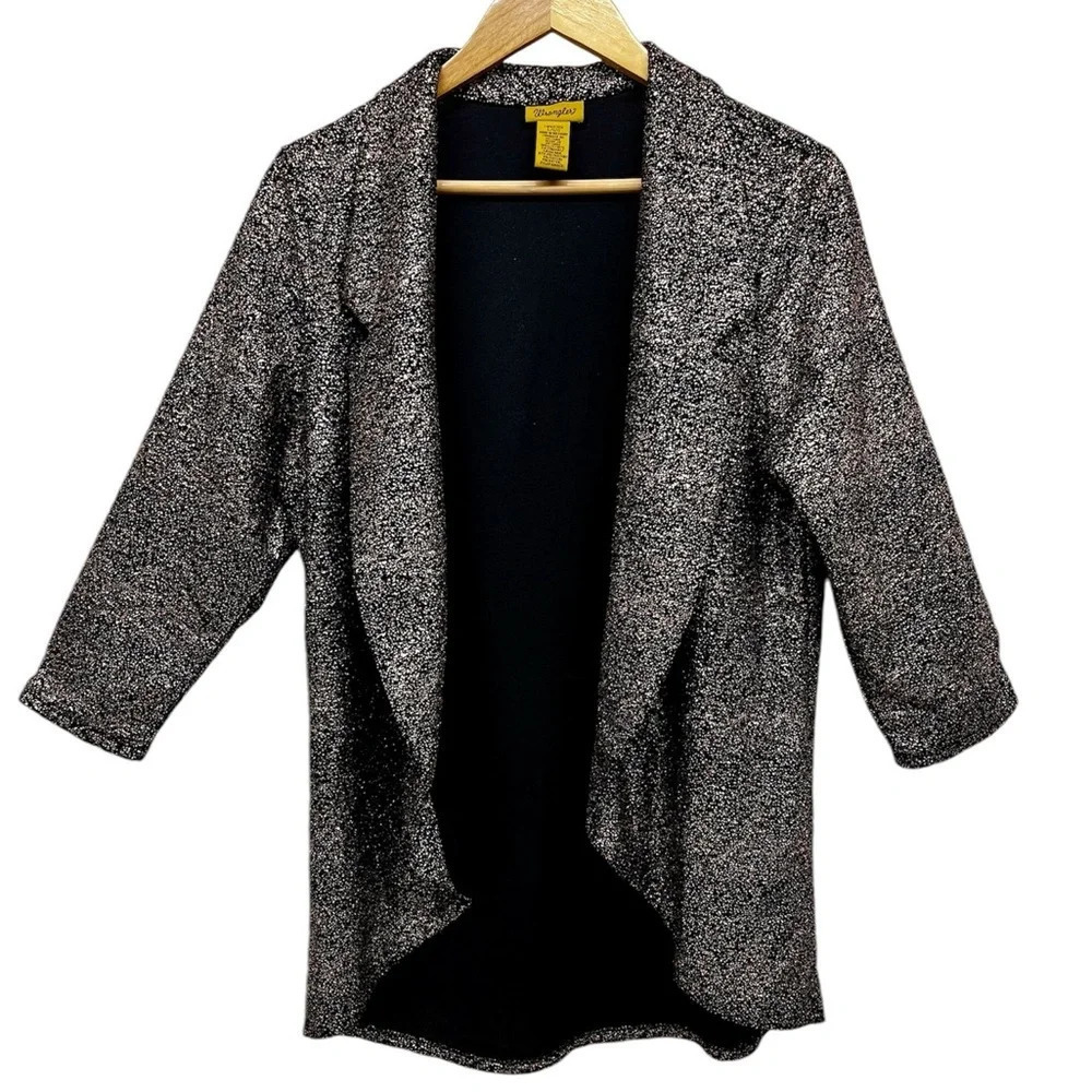 Wrangler Bronze Glitter Open Front Blazer Size L